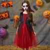 Girl Vampire Halloween Dress for Kid Ghost Bride Gothic Cosplay Vampire Costume Dress for Kids Carnival Outfit Black Red Clothes