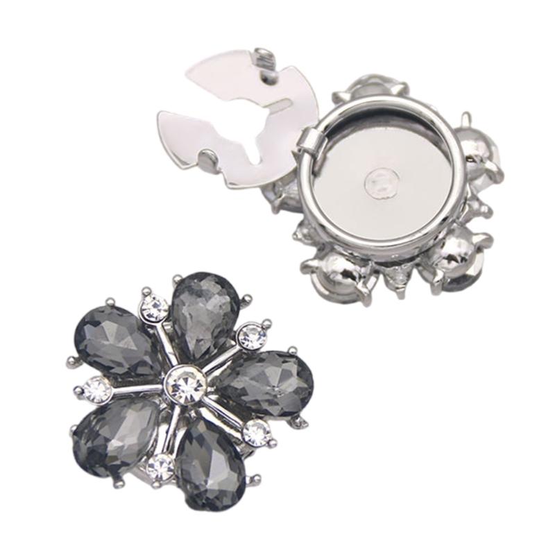 Sparkling Glass Crystal Alloy Cufflinks For Dress Shirts Elegant Formal Accessories With Sturdy Design