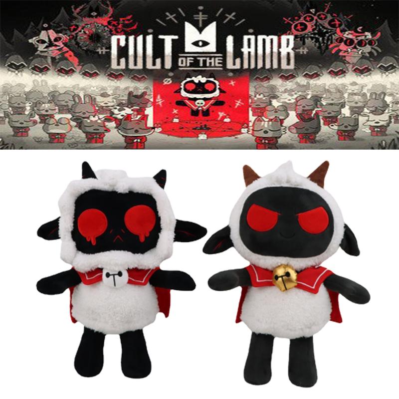 Of Cult The Lamb Black Lamb Plush Toy Hot Game Soft Stuffed Doll Fan Gifts