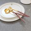 Goa Ethnic Pink Gold Dessert Fork