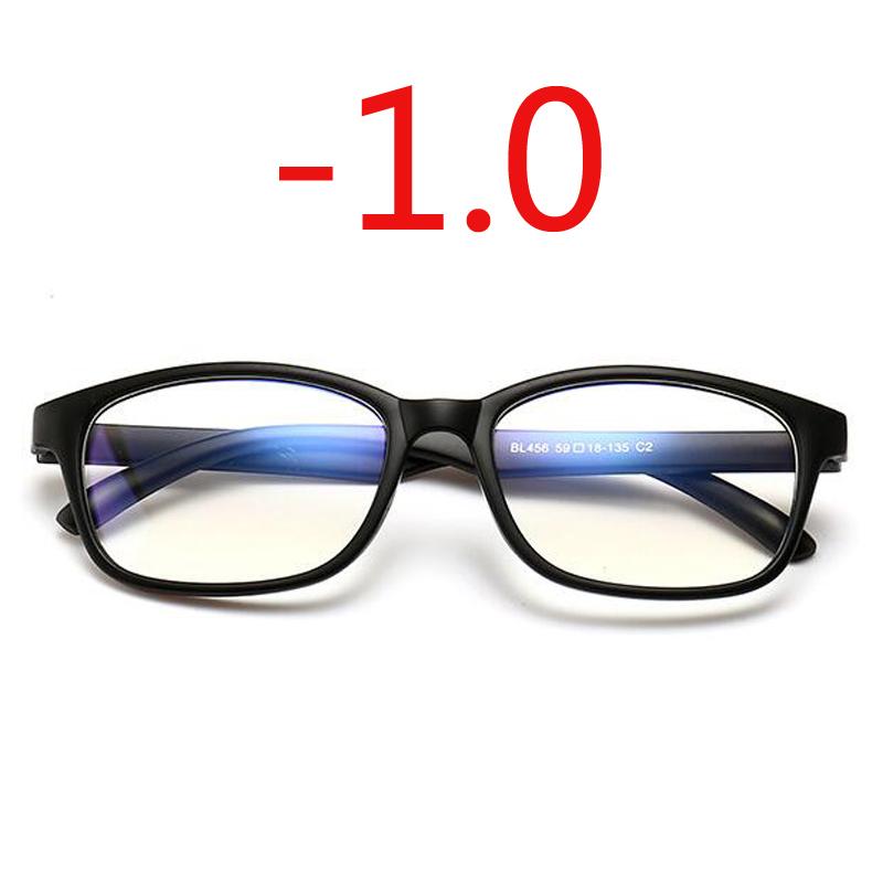 -1.0 -1.25 -1.50 -1.75 -2.0 -2.5 -3.0 To -4.0 Finished Myopia Glasses Women Men Short Sight Eyewear Black Blue Red Frame
