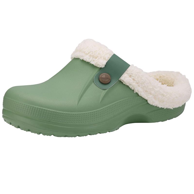 Fashion Kdmi Men's Slippers EVA Shoe Upper Cotton Slippers Classic Popular Clogs Waterproof Winter Soft Fuzzy Slippers For Men And Women