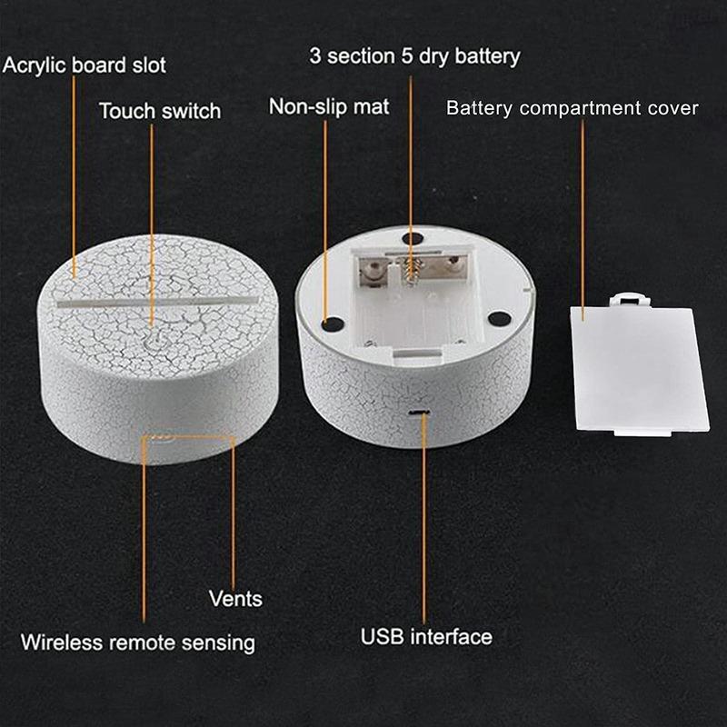 7Colors Touch LED Night Light Eid Mubarak Ramadan Lamp Muslim Islam Table Decor