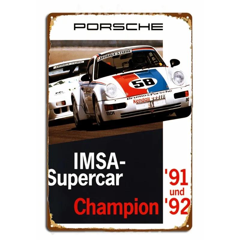 Racing Car 1985 Race Rally Metal Tin Sign Plaque Poster for Bar Club Wall Retro Home Vintage Wall Plate 12x8 Inch