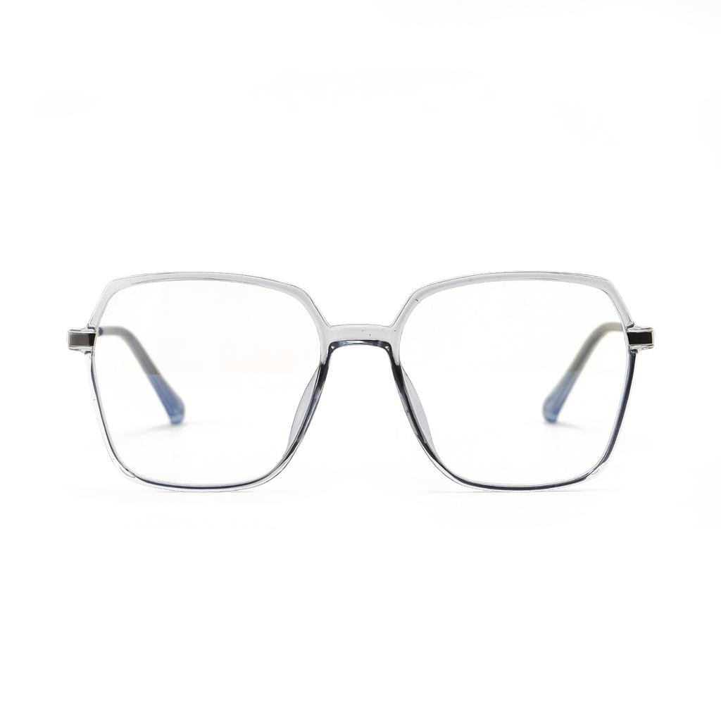 Glasses Tr75205 Semi-Metallic Square Large Frame Myopia Frame Flat Lens