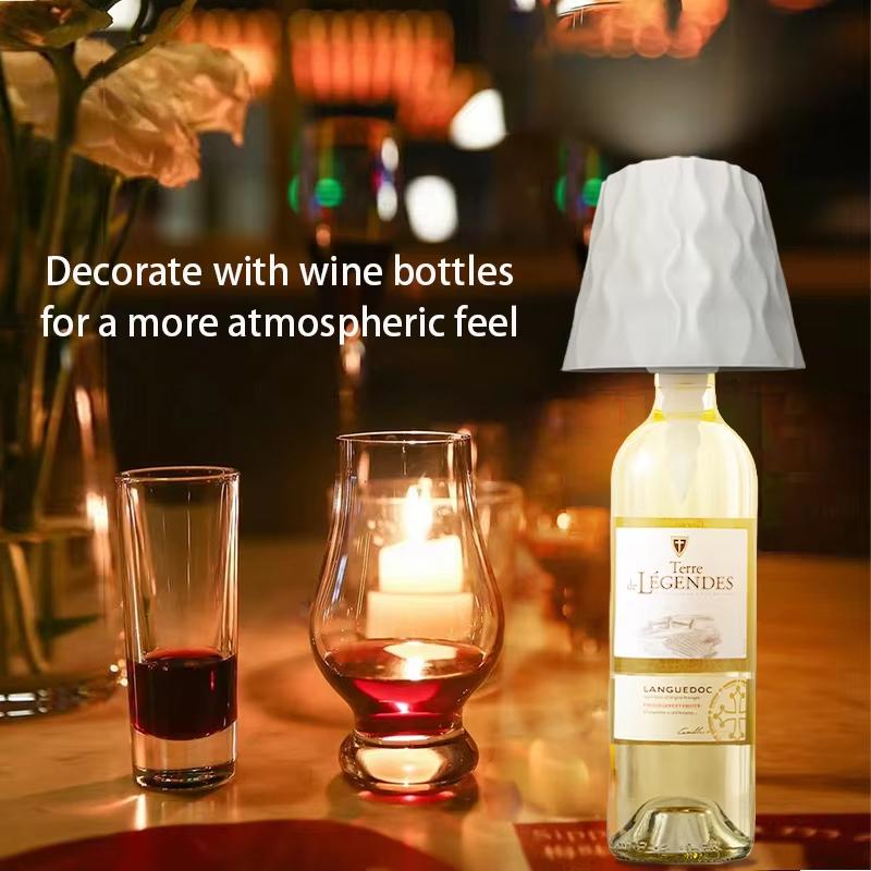 Wireless Wine Bottle Lamp Type-C Charging Touch Control Wine Bottle Light Dimming LED Table Lamp Bar Cafe Atmosphere Night Light