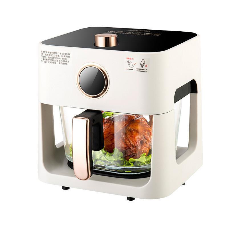 5L Large Capacity Visible Air Fryer Household Multifunctional French Fry Machine Fully Automatic Intelligent Electric Fryer 25.5 * 25.5 * 26.5cm