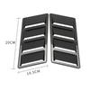 Universal Car Front Bonnet Vents Hood Fender Decorative Carbon Fiber Look 1 Pair