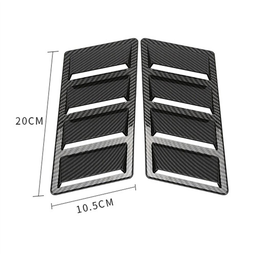 Universal Car Front Bonnet Vents Hood Fender Decorative Carbon Fiber Look 1 Pair