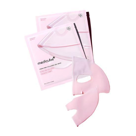 Medicube PDRN Pink Collagen Gel Mask Brightening Firming Hydrogel Face Mask Set 4+1 Sheets