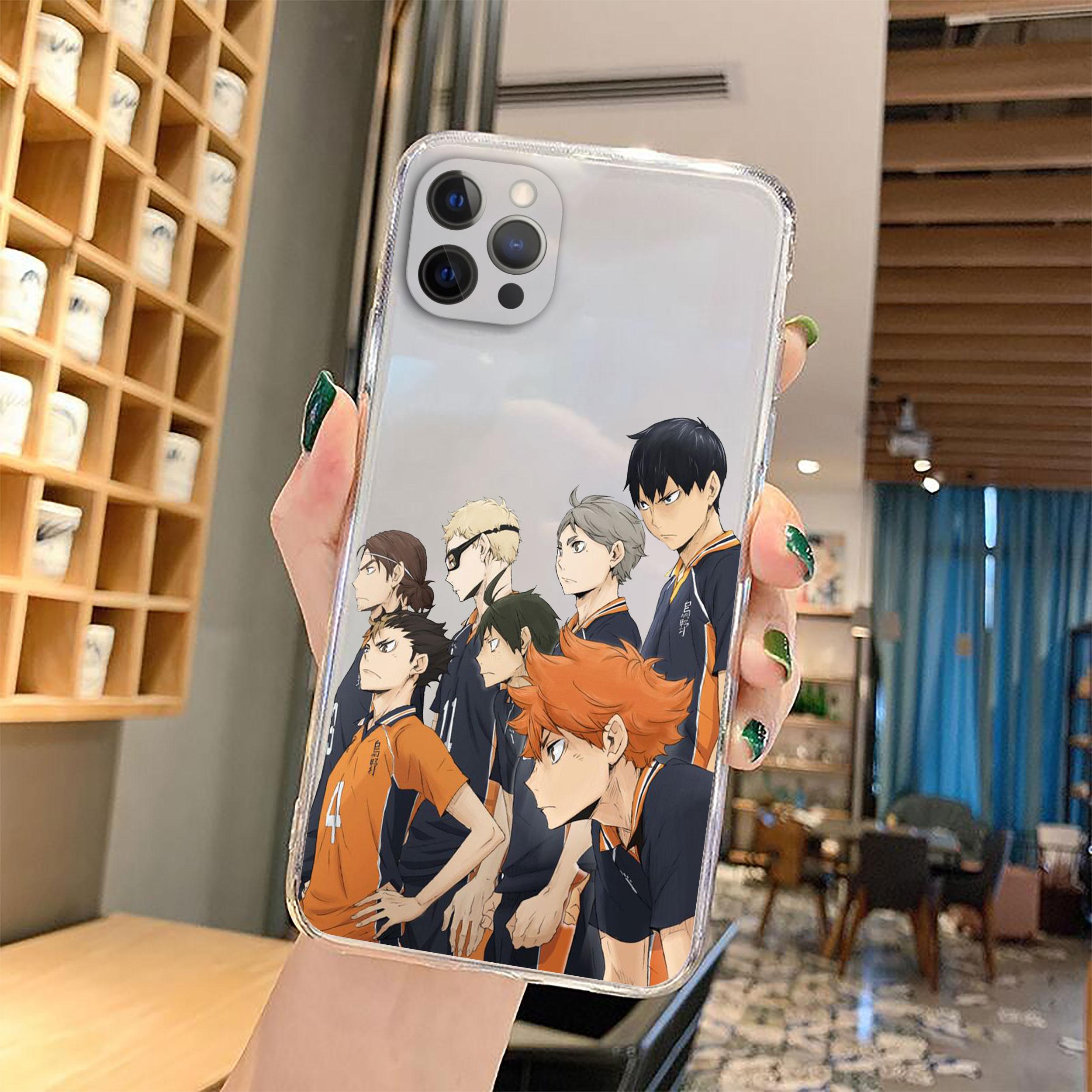 

Чехол Haikyuu для средней школы волейбола Хината Кагеяма Тобио для iPhone 11 13 Pro 12 XR X XS MAX 7 8 Plus SE 20, мягкий силиконовый чехол iPhone 11