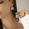 Personalized Liquid Lava Metal Love Water Drop Stud Earrings, Geometric Irregular Pleated Earrings Earrings