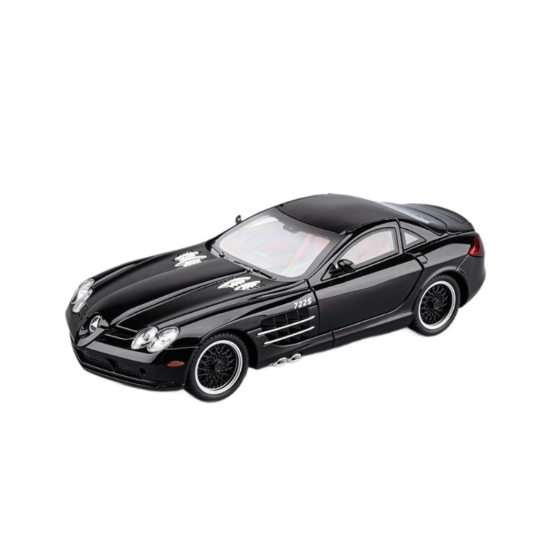 

1/24 Benz SLR McLaren 722 S Roadster Спидстер Суперкар Сплав Металл Литой Модель Машины Звук и Свет Откат Детские Игрушки Машина чёрный