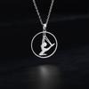 Unift Edelstahl Sport Damen Halskette Läuferin Rhythmische Gymnastik Mädchen Silhouette Anhänger Mode Geburtstag Schmuck Großhandel