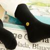 SNOOZY Ugly Smile Embroidered Socks (Black)