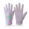 Kids Warm Fleece-Lined Gloves With Glow-in-the-Dark Dinosaur Print Water-Resistant Outer Full-Finger Design
