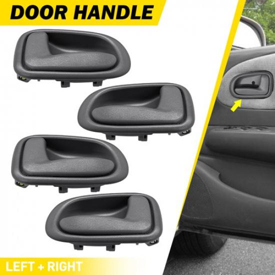 Gray/Black Interior Inner Door Handles For 1993-1997 Geo Prizm Toyota Corolla