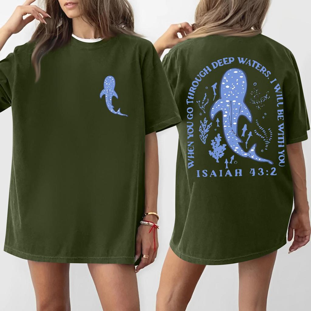 Women's Round Neck Printed Short-sleeved T-shirt Top