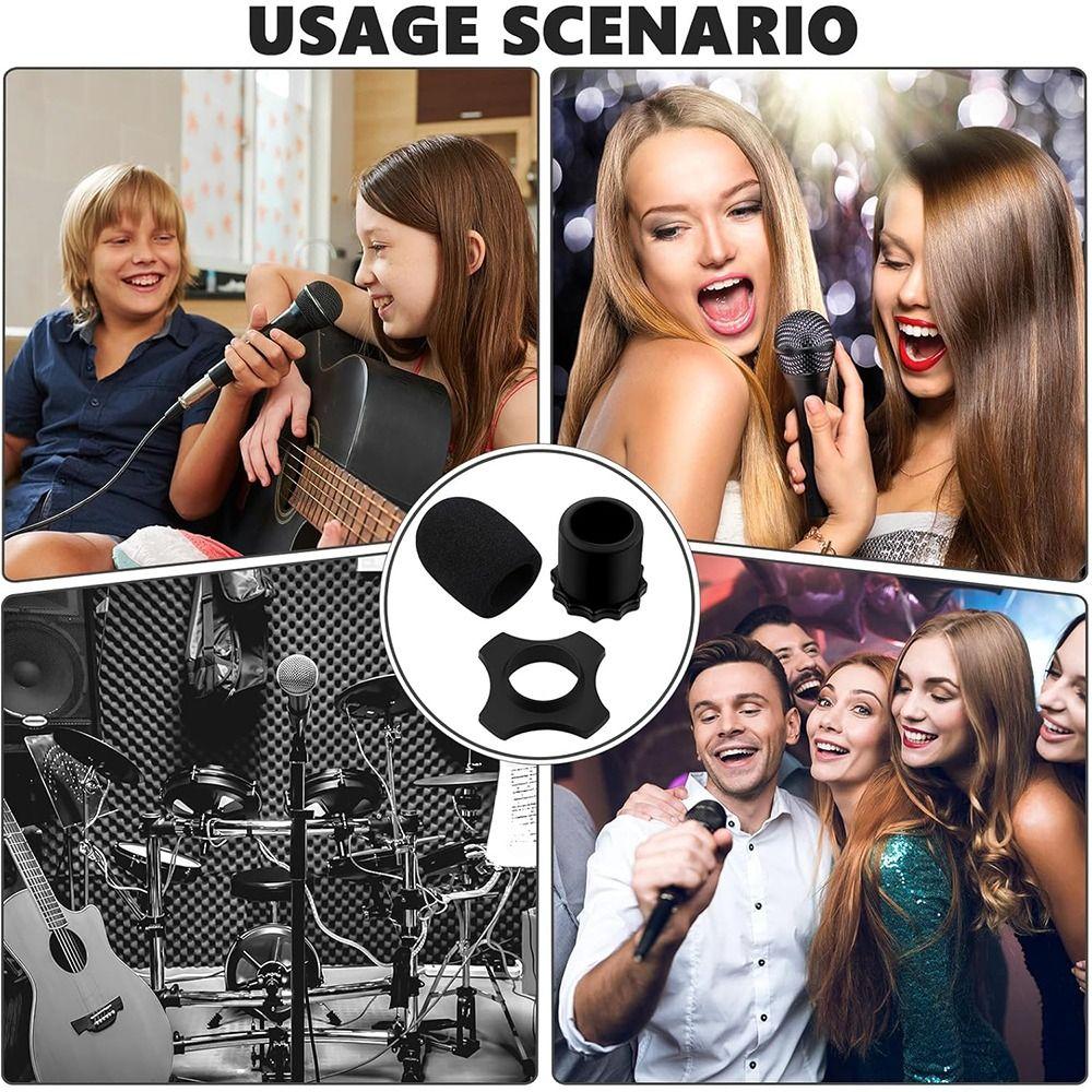 Silicone Microphone Anti-Slip Base Shakeproof Mic Protection  Wired/Wireless Mic