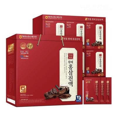 6-year-old Emperor Red Ginseng Extract 30 Packets of Red Ginseng Juice, Gift for Seniors, 1.8L, 1 Box
