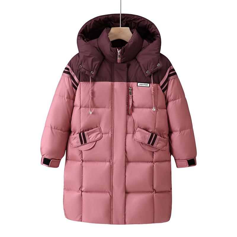Children's Warm Down Jacket, Mid-length Thickened Coat for Girls  Winter