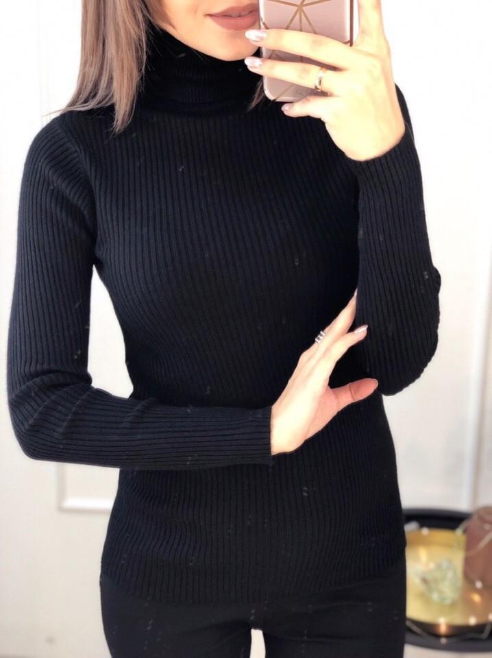 New High-necked Slim-fit Elastic Pullover Solid Color Bottoming Long-sleeved Women's Knitted Sweater Women's
