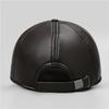 Hat Men's Winter Warm Leather Hat Fleece Thickened Windproof Ear Protector Cap