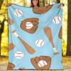 Baseball Theme Printed Blanket - Perfect for Couch, Bed, Travel & Outdoor Use | Machine Washable, Cozy & Durable.