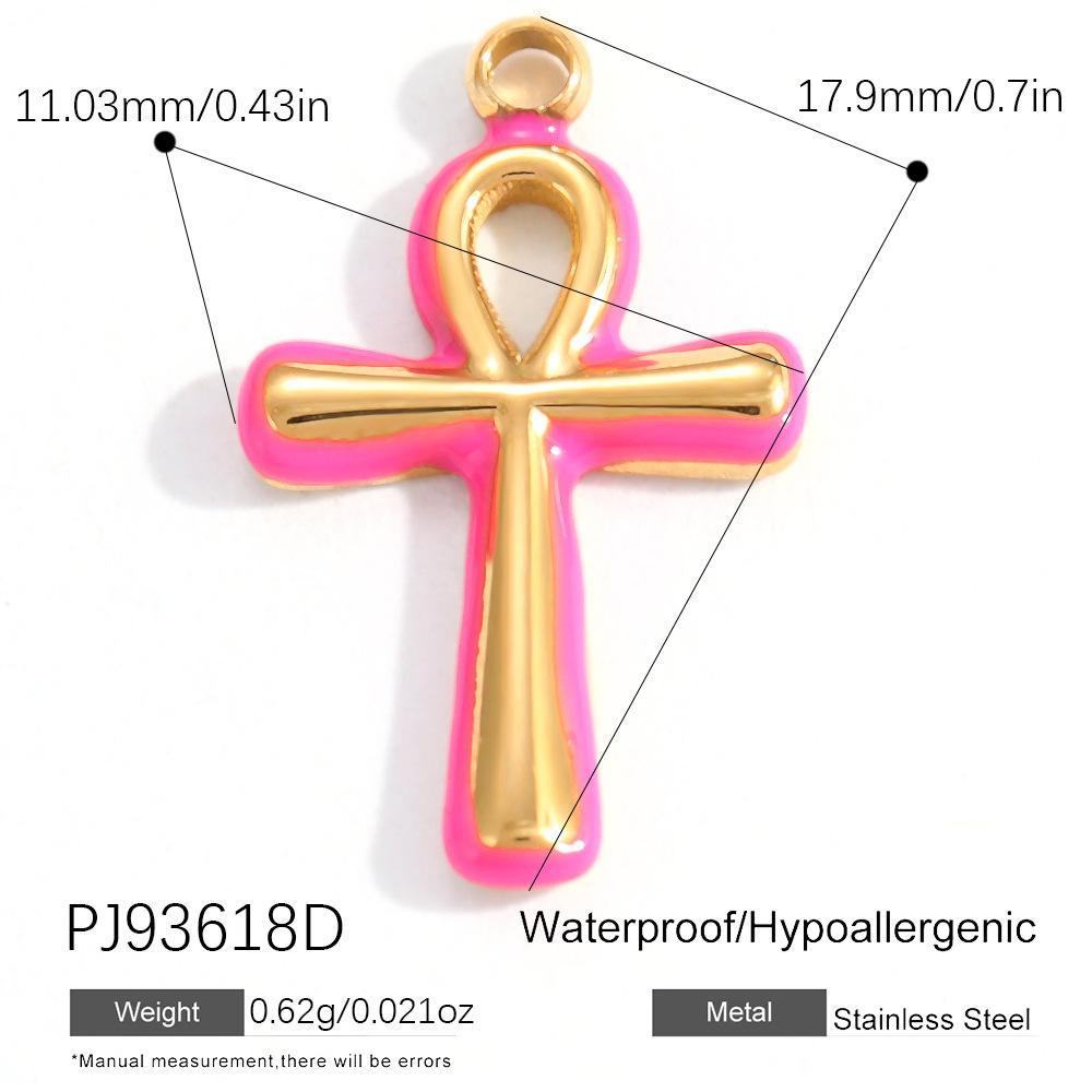 Heart Cat Dog Owl Oil Drop Ocean Style Pendants 18K Gold Plated Stainless Steel Charms Fashion Jewelry Gold Pendants
