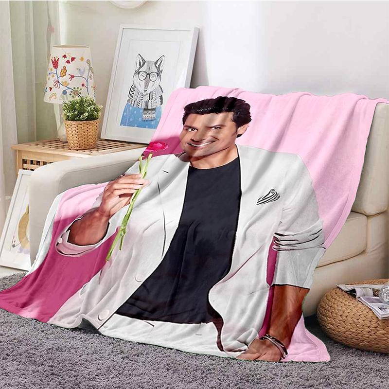 

3D Print Chayanne Puerto Rican Latin Pop Gift Blanket,Soft Throw Blanket for Home Bedroom Bed Sofa Travel Picnic Cover Kids 75cmx90cm