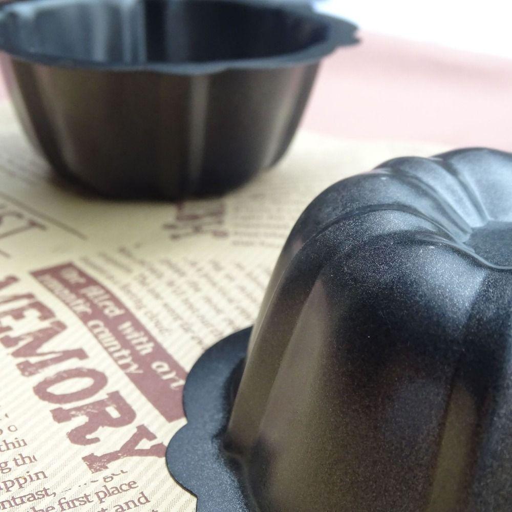 4 Pcs Nonstick Fluted Cake Mold 4 Inch Muffin Cups Easy to Clean Oven Baking Mold Cupcake