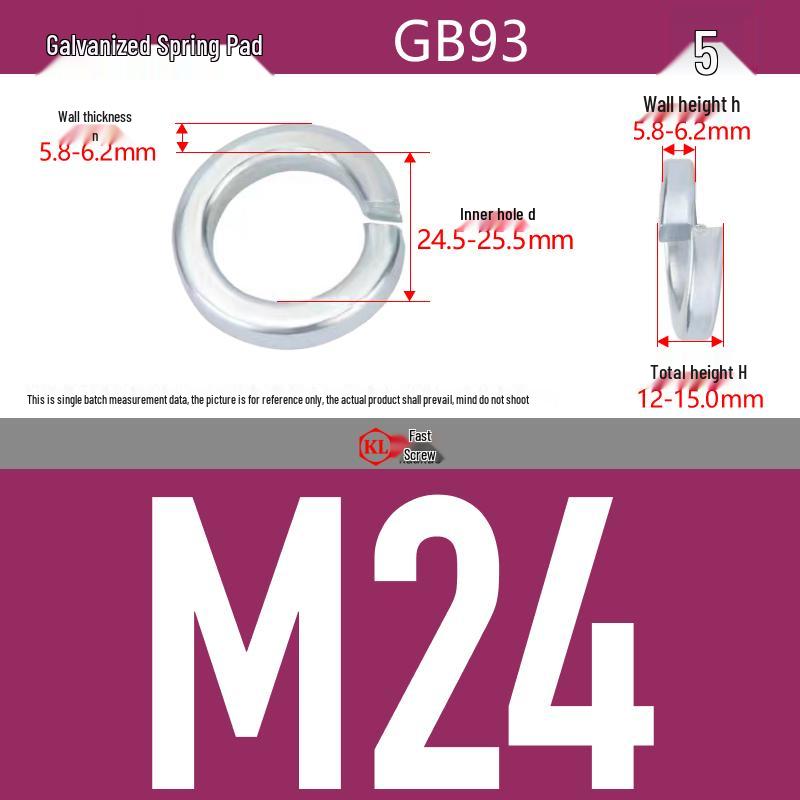 Galvanized Hex Nuts, Flat Washers, Spring Washers in M2-M48, Blue and White Zinc Coated