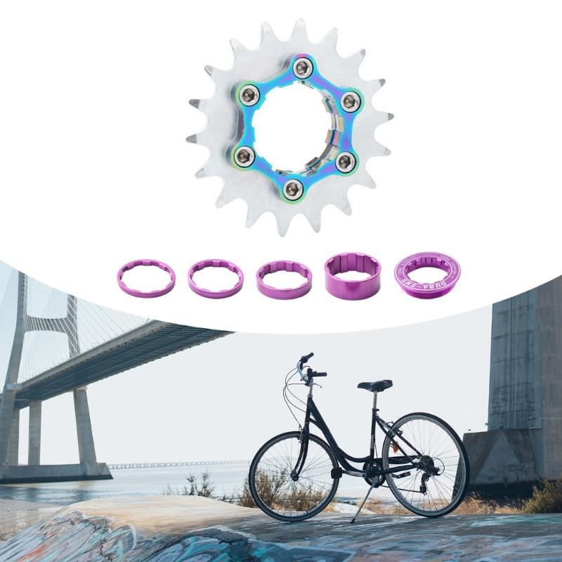 Mountainbikes Single Speed Umrüstsätze mit Distanzstück und Sicherungsringen, 16Z 18Z Fahrräder Single Speed Kassettenritzel