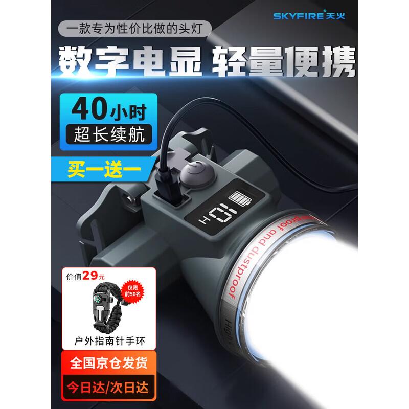 SkyFire SF-1061 Şarj Edilebilir LED Kafa Lambası
