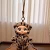 Keychain Vinyl Face Plush Doll Bag Charm Vinyl Doll Toy Leopard Stuffed Pendant  Girls Women