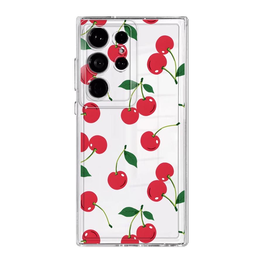 Case for Samsung Galaxy S26 S23 Ultra S25 Edge S21 S24 S22 FE S20 Plus Note 20 Ultra 10 Phone Cover Simple Fruits