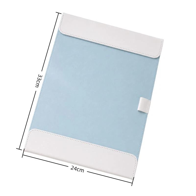 1Pcs A4 Pu Leather Clipboard With Magnetic Closure Wear Resistant Surface Perfect For Students Study Office Daily Note Taking