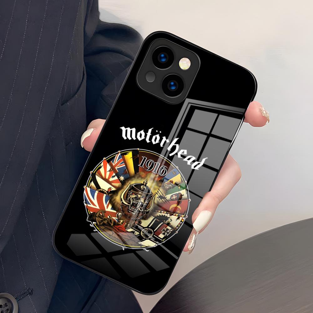 

M-Motorhead Band Phone Case For IPhone 17 Pro Max 15 Pro 16 14 Plus 12 13 Mini 11 Pro Shockproof Glass Cover iPhone17ProMax