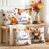 4pcs Autumn Sunflower Maple Leaves Cushions Pillowcase Polyester Cushion Cover Throw Pillow Pillowcover Home Car Sofa Decor