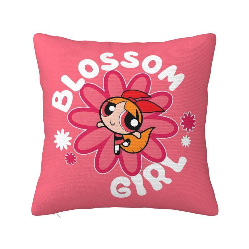 Custom Fashion The P-PowerPuffs Girls Cushion Covers 40x40cm Soft Cartoons Pillow Case for Car Square Pillowcase