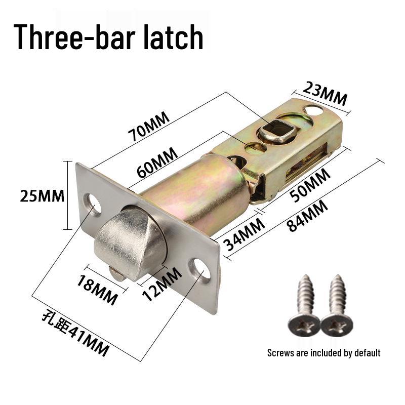 

Three-lever Spherical Lock Latch - Aluminum Alloy Door Accessories for Kitchen & Bathroom