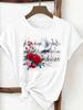 (Asian Size) Print Tee Top lovely cute 90s Women Woman Fashion Clothing T Shirt  Female Short Sleeve Graphic T-shirts