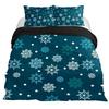 Schneeflocken Bettbezug Set Winterthema Weihnachtliche Illustration Kaltwetter-Saison Einzelbettwäscheset King Size Weicher Bettdeckenbezug