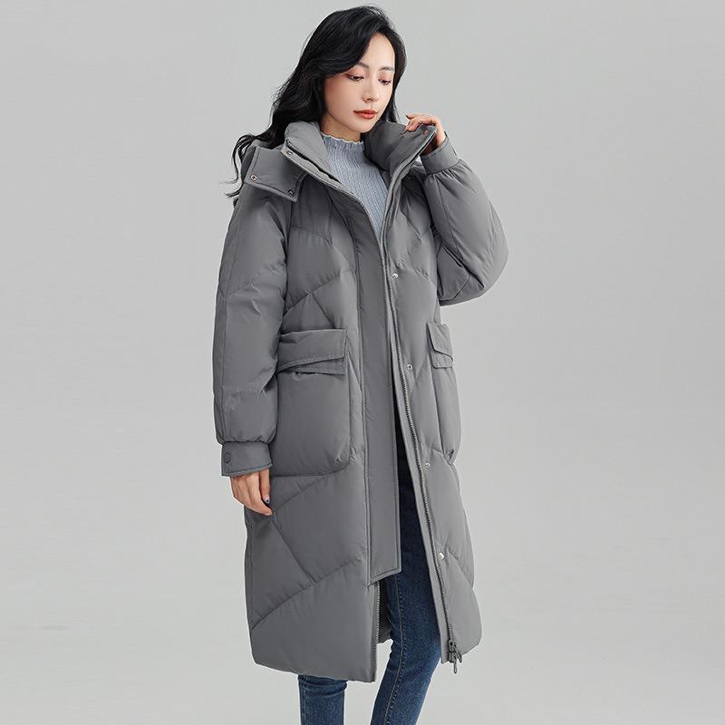 Down jacket women's long new winter women's duck down warm jacket
