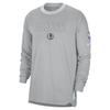 X NBA Dallas Mavericks 2024/25 City Edition Pre-Game High-Performance Pullover Long Sleeve Basketball Shirt Men Tops Silver FZ0089-007