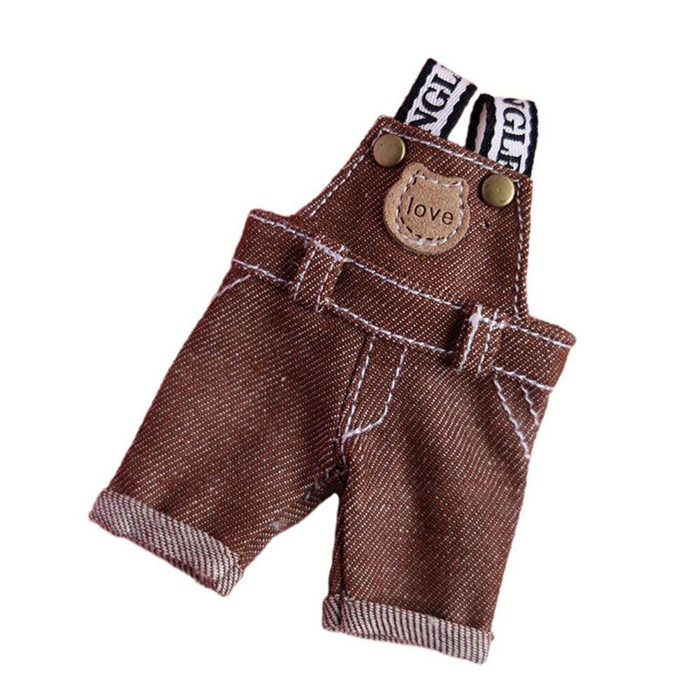 Brown Color 15cm Doll Skirt Overalls Handmade Clothing Plush Toys Dolls Clothes  Doll Accessories