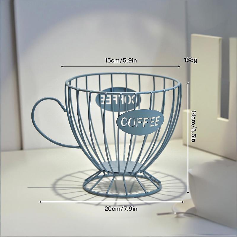 Metal Coffee Capsule Holder Large Capacity Cup Coffee Pod Organizer For Coffee Shop Bar Display Kitchen Storage Accessories