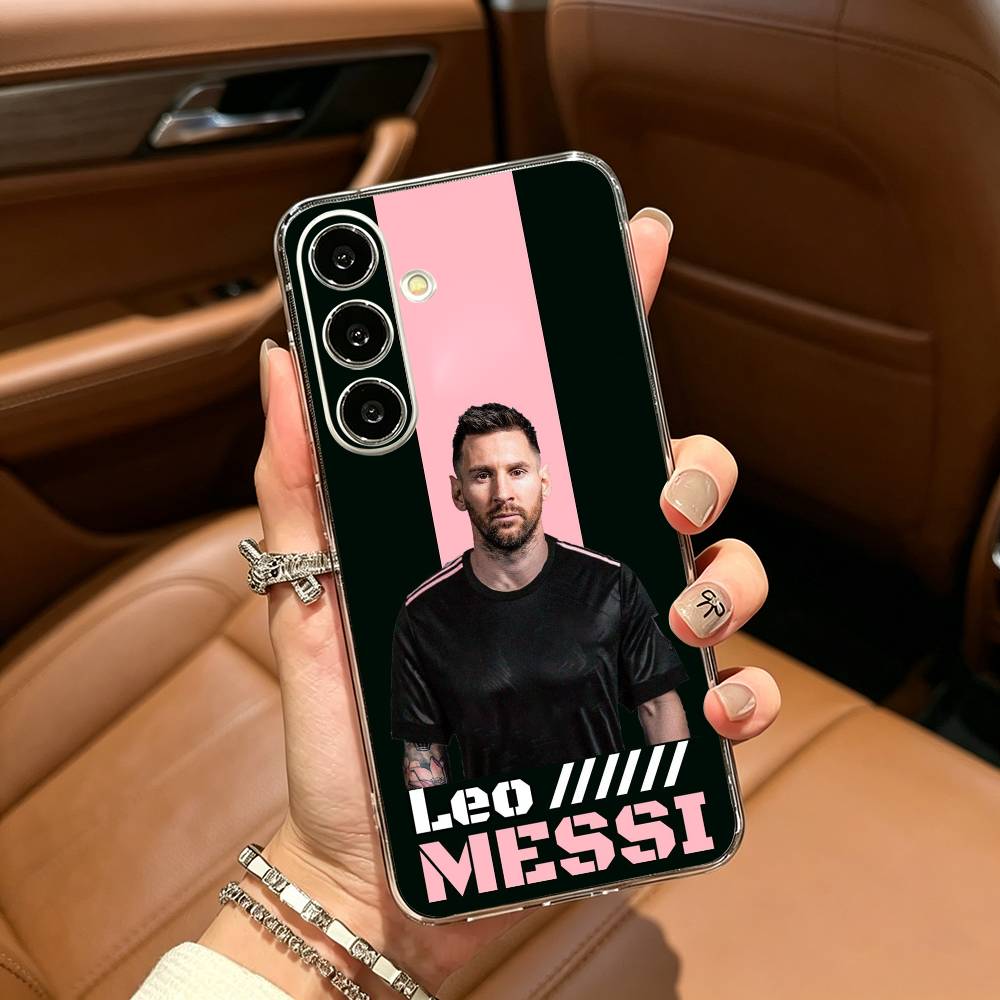GOAT Football Player M-messi Clear Phone Case for Samsung Galaxy A71, A70, A52, A51, A40, A30