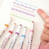 6/3pcs Flower Shape Outline Pens Highlighter Marker Curve Roller Tip Pen Stationery School Office Supplies Gifts