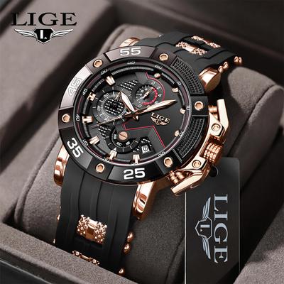 Men Watch Fashionable Sports Waterproof Silicone Strap Men's Quartz Watch